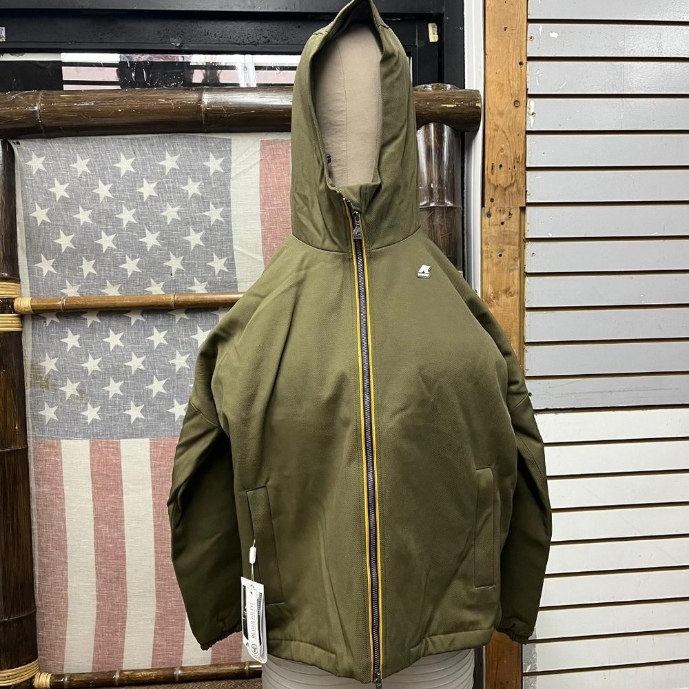 NWT K-Way Italy by Kappa Marie Warm Macro Drill Jacket k00a5p0 8
